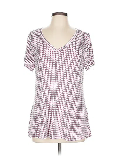 Pre-owned Lularoe Short Sleeve Blouse In Burgundy