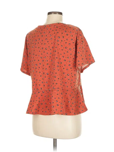 Pre-owned Lularoe Short Sleeve Blouse In Orange