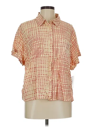Pre-owned Lularoe Short Sleeve Blouse In Orange
