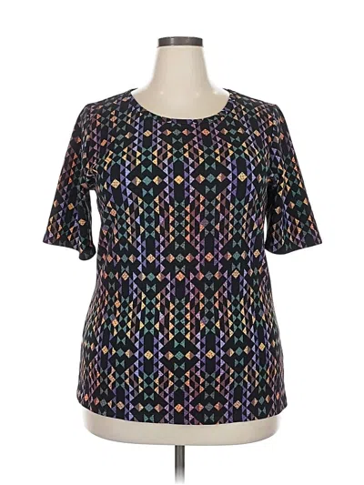 Pre-owned Lularoe Short Sleeve Blouse In Purple