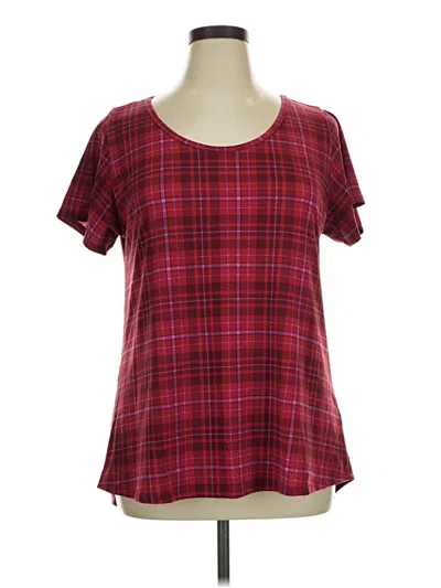 Pre-owned Lularoe Short Sleeve Blouse In Red