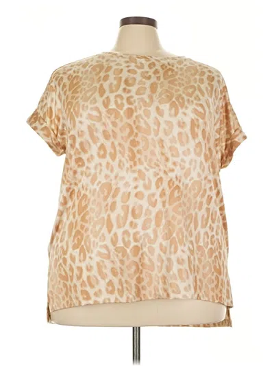 Lularoe Short Sleeve Blouse In Tan