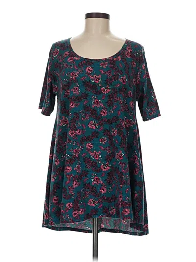 Pre-owned Lularoe Short Sleeve Blouse In Teal