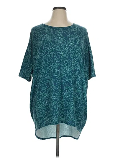 Pre-owned Lularoe Short Sleeve Blouse In Teal