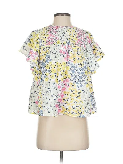 Pre-owned Lularoe Short Sleeve Blouse In Yellow