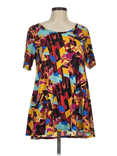 Pre-owned Lularoe Short Sleeve Blouse In Yellow