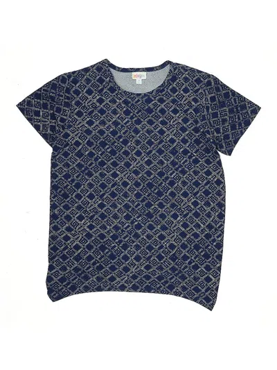 Pre-owned Lularoe Kids' Short Sleeve T-shirt In Blue