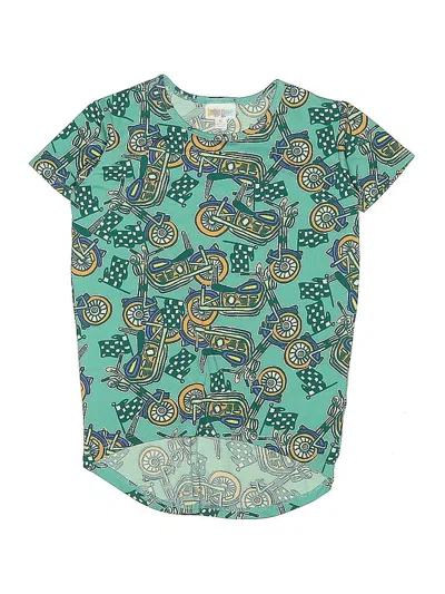 Pre-owned Lularoe Kids' Short Sleeve T-shirt In Blue