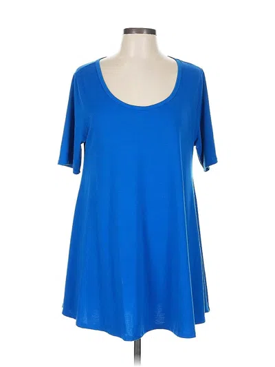 Pre-owned Lularoe Short Sleeve T-shirt In Blue