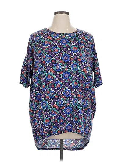 Pre-owned Lularoe Short Sleeve T-shirt In Blue