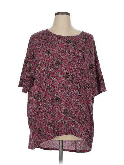 Pre-owned Lularoe Short Sleeve T-shirt In Burgundy