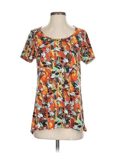 Pre-owned Lularoe Short Sleeve T-shirt In Orange