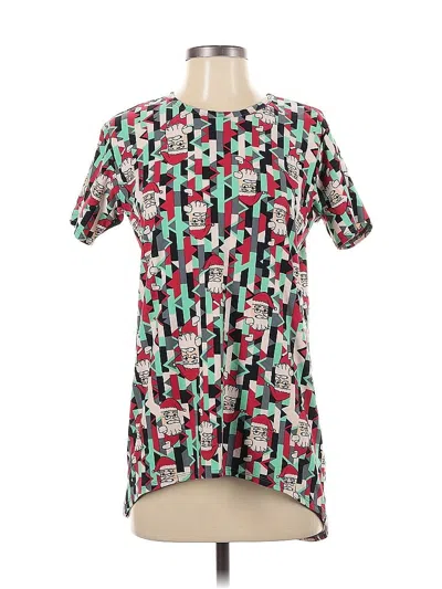 Pre-owned Lularoe Kids' Short Sleeve T-shirt In Red