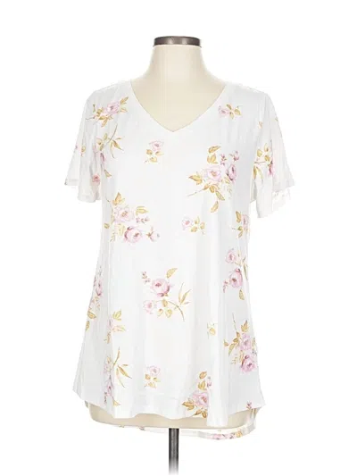 Pre-owned Lularoe Short Sleeve T-shirt In White