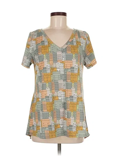 Pre-owned Lularoe Short Sleeve T-shirt In Yellow