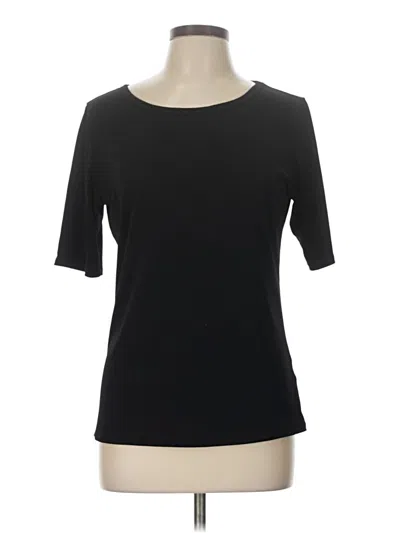 Pre-owned Lularoe Short Sleeve Top Black Boatneck Tops