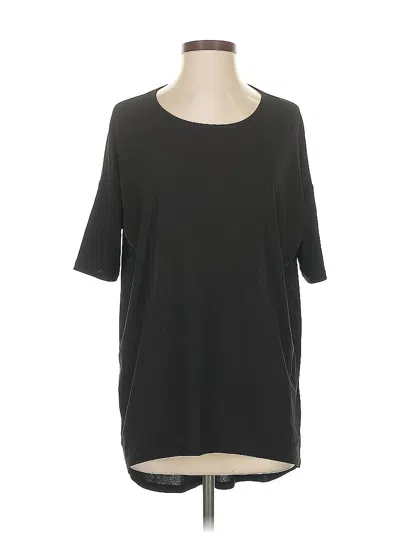 Pre-owned Lularoe Short Sleeve Top Black Crew Neck Tops
