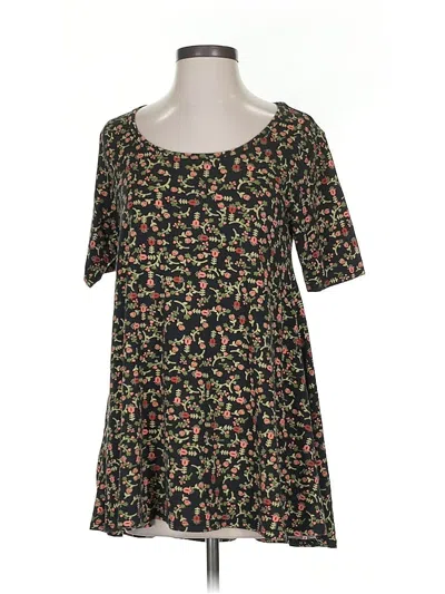 Pre-owned Lularoe Short Sleeve Top Black Scoop Neck Tops