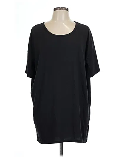 Pre-owned Lularoe Short Sleeve Top Black Scoop Neck Tops