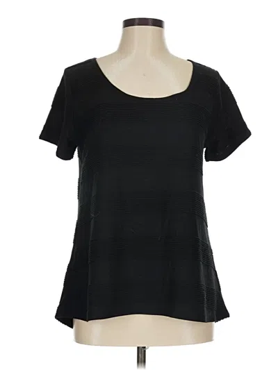 Pre-owned Lularoe Short Sleeve Top Black Scoop Neck Tops