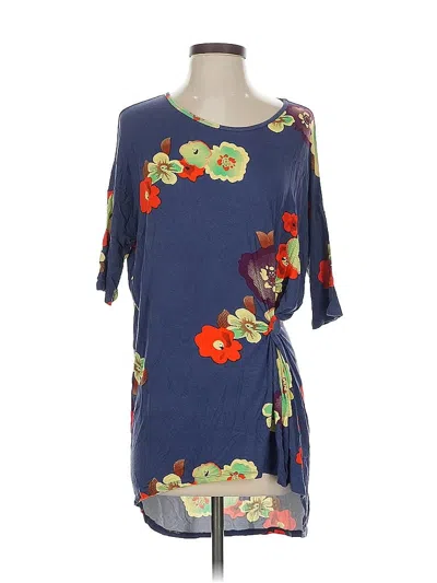 Pre-owned Lularoe Short Sleeve Top Blue Boatneck Tops