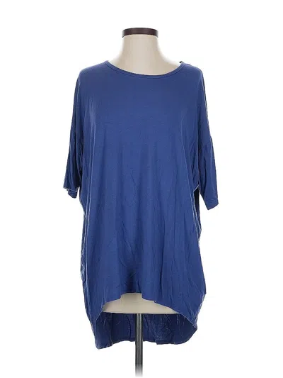 Pre-owned Lularoe Short Sleeve Top Blue Scoop Neck Tops