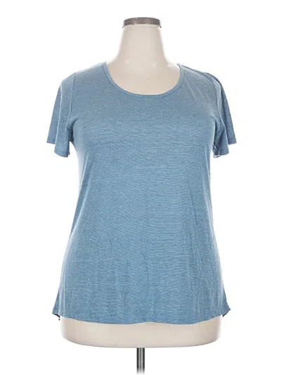 Pre-owned Lularoe Short Sleeve Top Blue Scoop Neck Tops