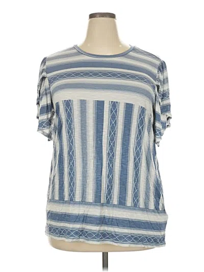 Lularoe Short Sleeve Top Blue Square Neckline Tops