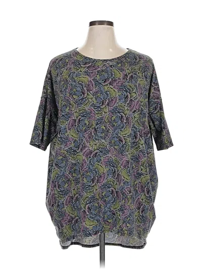 Pre-owned Lularoe Short Sleeve Top Gray Boatneck Tops