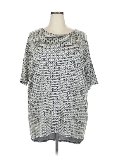 Pre-owned Lularoe Short Sleeve Top Gray Square Neckline Tops