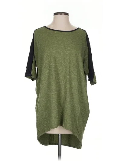 Pre-owned Lularoe Short Sleeve Top Green Crew Neck Tops