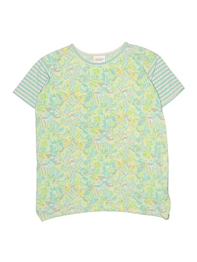 Pre-owned Lularoe Kids' Short Sleeve Top Green Crew Neck Tops