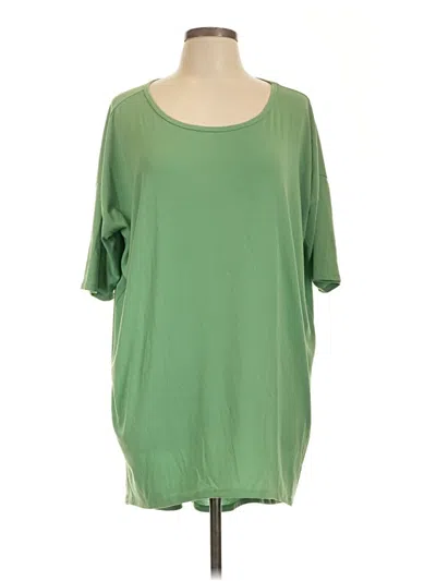Pre-owned Lularoe Short Sleeve Top Green Scoop Neck Tops