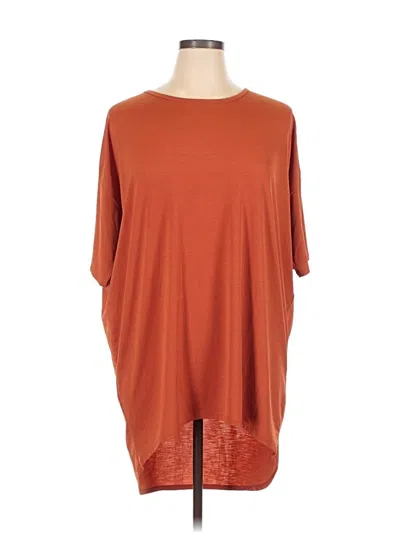 Pre-owned Lularoe Short Sleeve Top Orange Boatneck Tops