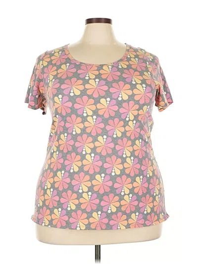 Pre-owned Lularoe Short Sleeve Top Pink Scoop Neck Tops