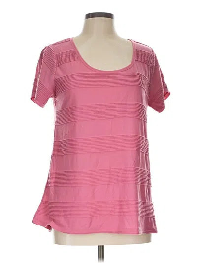Pre-owned Lularoe Short Sleeve Top Pink Scoop Neck Tops