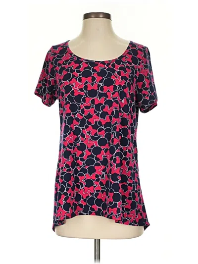 Pre-owned Lularoe Short Sleeve Top Pink Square Neckline Tops