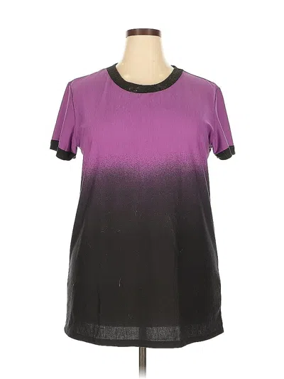 Pre-owned Lularoe Short Sleeve Top Purple Crew Neck Tops