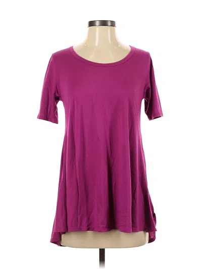 Pre-owned Lularoe Short Sleeve Top Purple Scoop Neck Tops