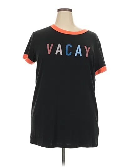 Pre-owned Lularoe Short Sleeve T-shirt In Black