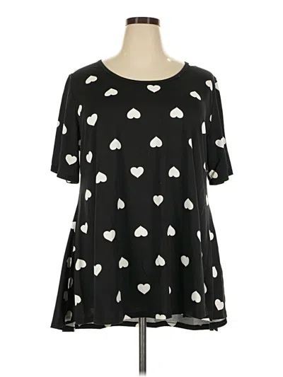 Pre-owned Lularoe Short Sleeve T-shirt In Black