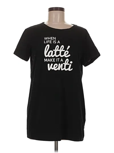 Pre-owned Lularoe Short Sleeve T-shirt In Black
