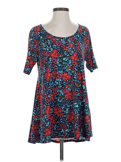 Pre-owned Lularoe Short Sleeve T-shirt In Blue