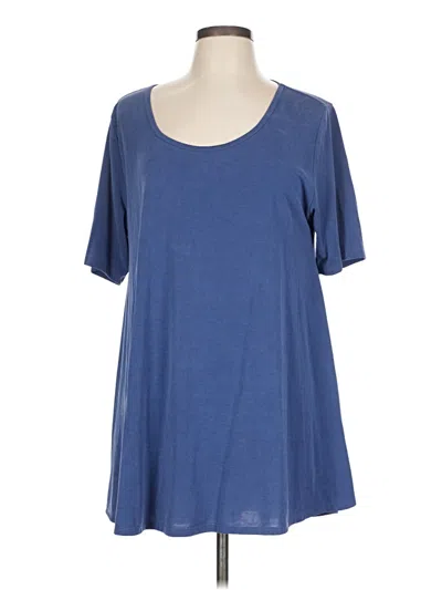 Pre-owned Lularoe Short Sleeve T-shirt In Blue