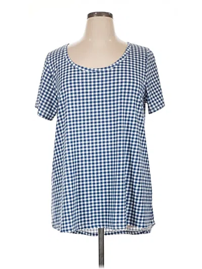 Pre-owned Lularoe Short Sleeve T-shirt In Blue