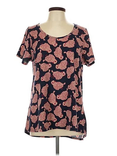 Pre-owned Lularoe Short Sleeve T-shirt In Blue