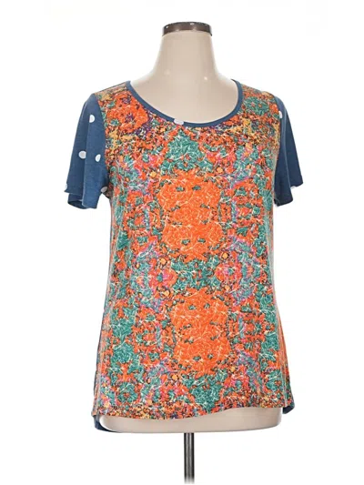 Pre-owned Lularoe Short Sleeve T-shirt In Blue