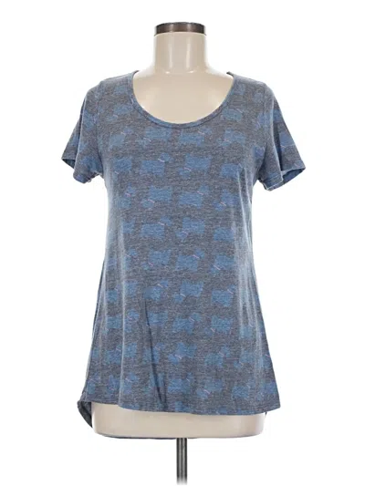 Pre-owned Lularoe Short Sleeve T-shirt In Blue