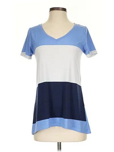Pre-owned Lularoe Short Sleeve T-shirt In Blue