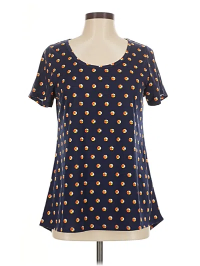 Pre-owned Lularoe Short Sleeve T-shirt In Blue